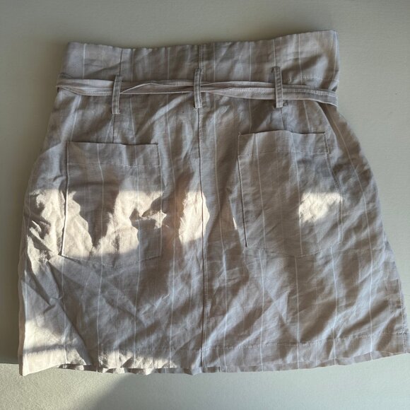 Striped Tie Front Mini Skirt - Picture 2 of 3